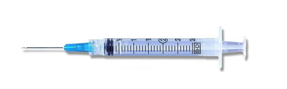 BD 309570 Luer-Lok™ Syringes with PrecisionGlide™ Needles - 3mL | 25G x 5/8