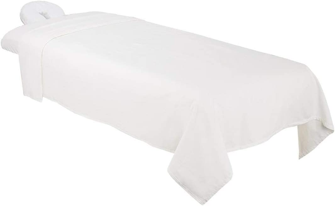 White Premium Quality Flannel 3 Piece Sheet Set Fitted/Flat Sheets with Face Pillow Cover