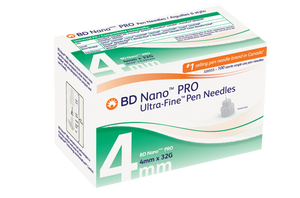 BD 320555 Nano PRO Ultra-Fine Pen Needles 4mm x 32G Box/100