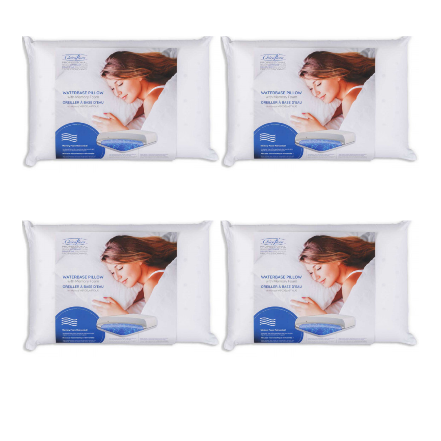 Chiroflow Memory Foam Water Pillow 4 Pack therapysupply