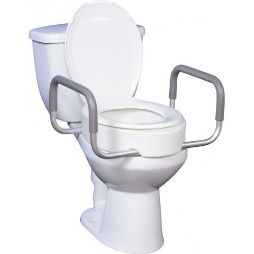 Siège de toilette surélevé de qualité supérieure avec bras amovibles - Article n° 12402/03