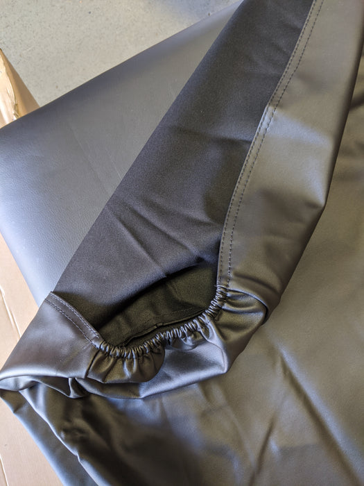 Universal Fitted PU Vinyl Ultra-Durable Protection Cover for Massage Tables, Black