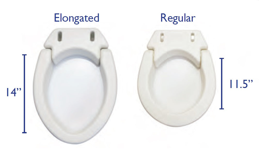 4" Hinged Raised Toilet Seat (Elongated)