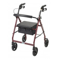Drive Medical Aluminum Fold Up/ Removable Back Support and Padded Seat Rollator