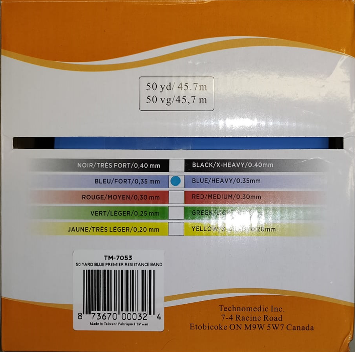 Premier Resistance Band w/ Inbox Roll Dispenser 50 Yrd/ Latex Free