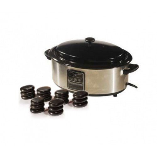 Starter Hot Stone Package Deal 22 piece stone + 6 Quart Stone Heater Digital Unit