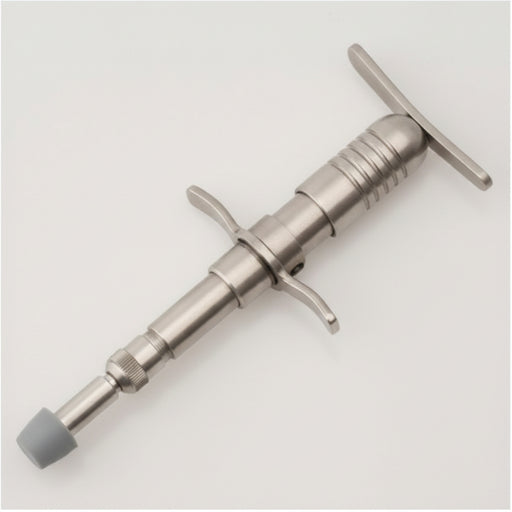 Standalone angled view of the silver metallic Activator I Chiropractic Adjusting Instrument, the original high-speed, low-force tool designed to provide accurate and consistent thrust for healthcare professionals.