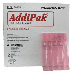 Hudson RCI Teleflex ADDIPAK SOLUTION SALINE DE CHLORURE DE SODIUM 0,9 5ML (BX/100)