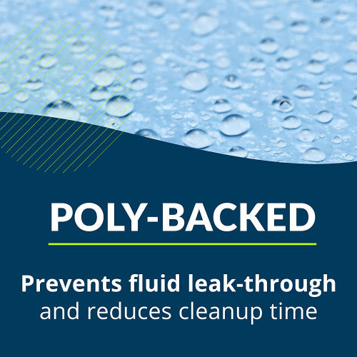 TIDI Dental Bibs Black 13" x 18" PK/500- Waffle Embossed - 2-Ply Tissue - Poly Back