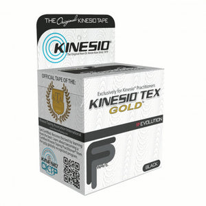 Kinesio-Tex Gold Tape FP Single Roll - 2" x 16.4'  Black Color (2 Rolls)