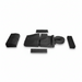 Standalone view of the black Body Positioning Pregnancy Therapy Cushion, a multi-piece bolster package featuring specific cutouts designed to provide ultimate comfort and reduce pressure for pregnant and postpartum patients.