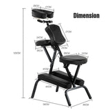 Chaise de massage pliante portable en métal Choice - Noir