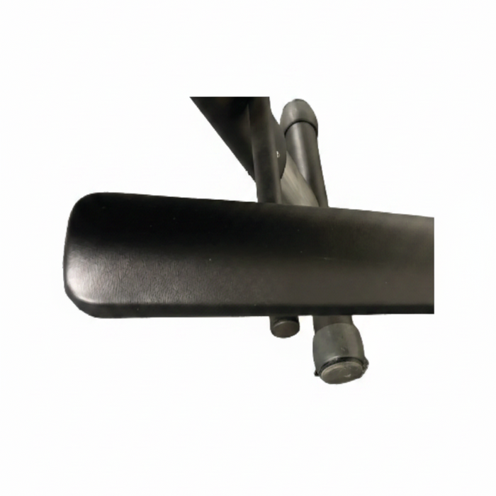 Close-up view of the adjustable side armrest on the Series Stationary Chiropractic Drop Table 260, providing comfortable and secure positioning for patients during prone treatments.