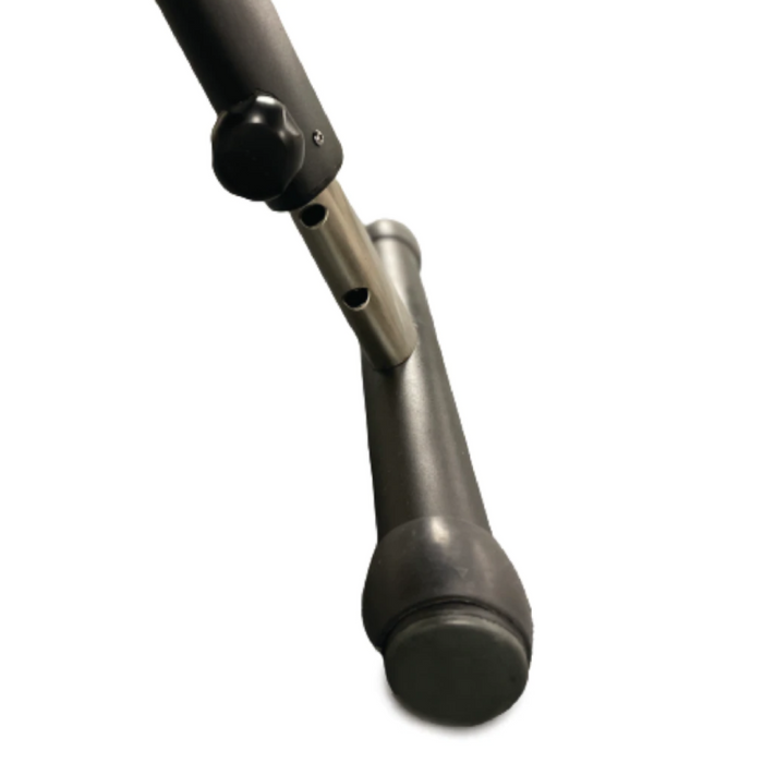 Close-up detail of a side tension lever on the Series Stationary Chiropractic Drop Table 260, allowing practitioners to easily customize the drop intensity for individual patient needs.