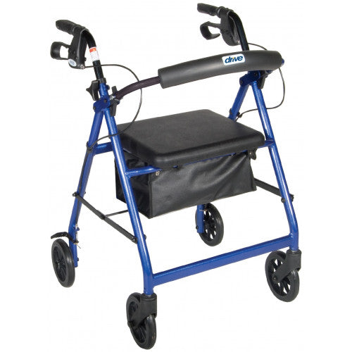 Drive Medical-Rollator Walker with Fold Up and Removable Back Support - Padded Seat-R726