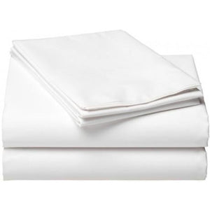 Flannel Flat Top Sheets 100% Cotton High-Quality Brushed White - Bigger Size 60"x95" 6/pk