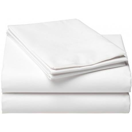 Flannel Flat Top Sheets 100% Cotton High-Quality Brushed White - Bigger Size 60