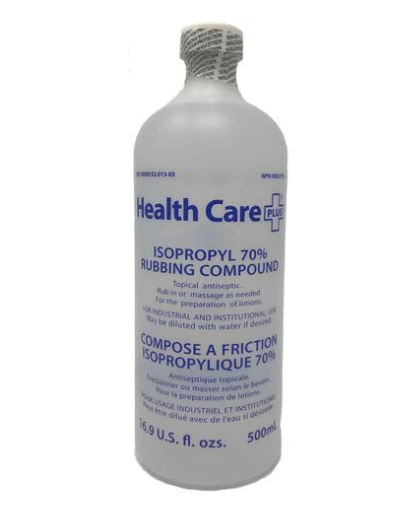 Healthcare Plus® Alcool isopropylique 500 ml 70 % (paquet de 12)