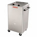 Standalone angled view of the stainless steel Hydrocollator SS-2 Mobile Heating Unit, featuring smooth-rolling swivel casters for flexible, clinic-wide moist heat therapy.