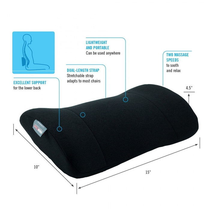 ObusForme Side to Side Lumbar Cushion with Massage - SpaSupply