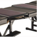 Detailed view of the 180 Series table frame and manual drop mechanism, showing the height range of 18.5 to 26 inches.