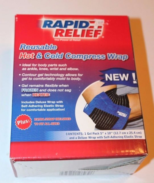 RAPID RELIEF Reusable Hot & Cold Compress Wrap Size 5