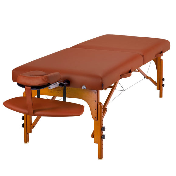 Santana Memory Foam Portable Massage Table Package, Mountain Red, 31 Inch