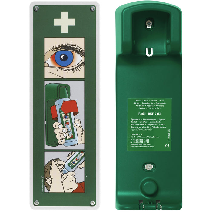 Cederroth Eye Wash 500mL Wall Bracket (2 pack)