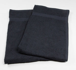 Serviettes noires 26" x 52" 100% coton (paquet de 6)