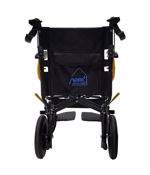 12" Wheel Transport Chair Yellow: MHTC12BYE