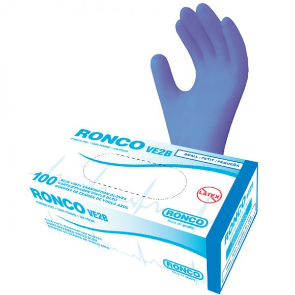 RONCO VE2B Vinyl Examination Glove (4 mil) 1000/Case