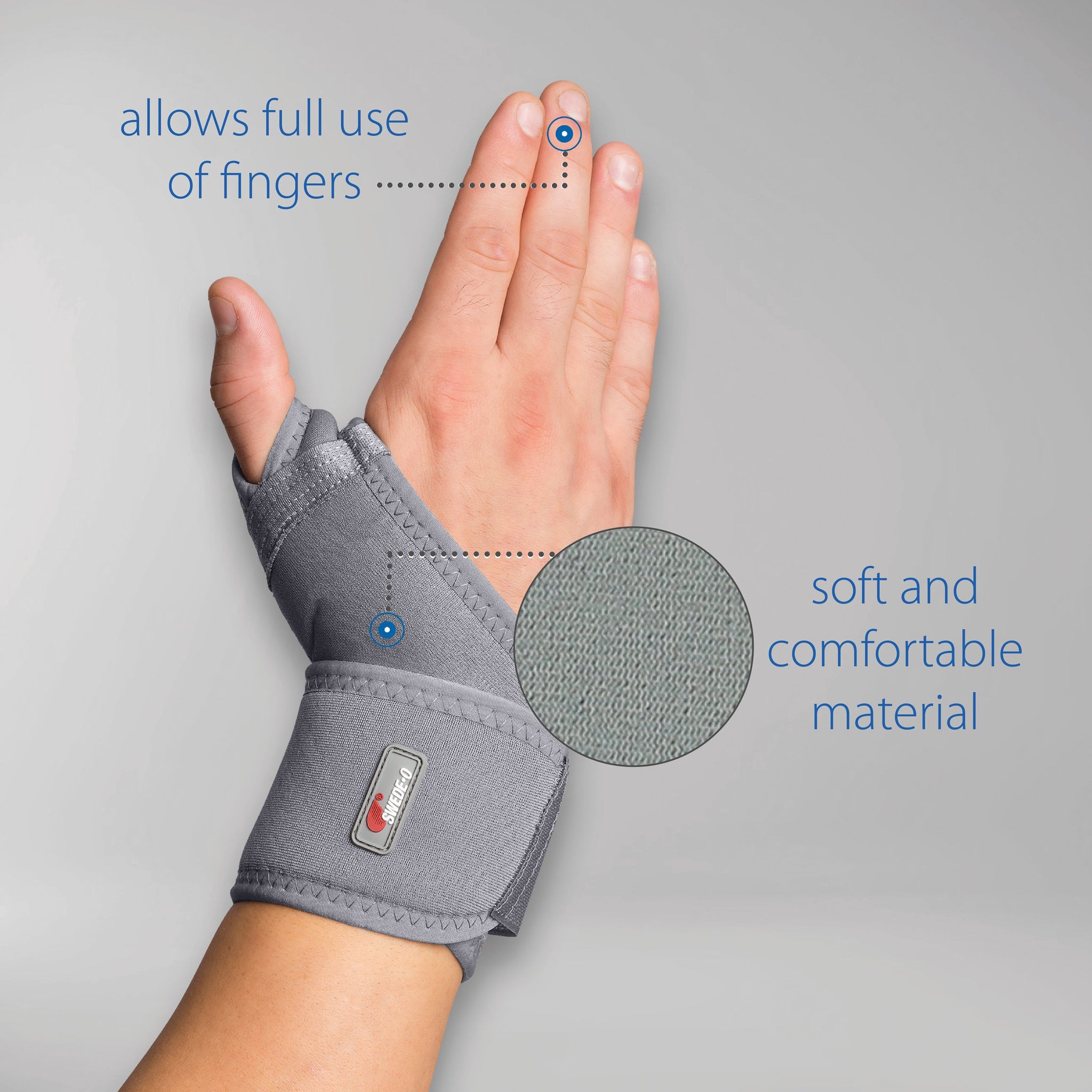 Swede-O Thermal Vent Carpal Tunnel Brace with Thumb Spica – therapysupply